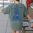 Moody Raccoon Women's T-Shirt - Fun Meme Design | Trash Panda Moss