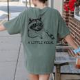 Moonlit Raccoon - Women's T-Shirt | Comfort Colors, Wildlife Back Print Moss