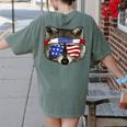 Patriotic Raccoon Women's Comfort T-Shirt - July 4th Style Moss