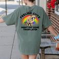 Pocket Raccoon Comfort Colors Women's T-Shirt - Cute Forest Critter Design Moss