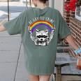 Raccoon Be Gay Do Crime | Rainbow LGBTQ Pride Women's T-Shirt Moss