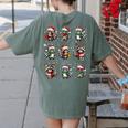 Raccoon Christmas Pajama T-Shirt - Back Print - Cozy Women's Tee Moss