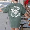 Raccoon Gothic Women's T-Shirt - Comfort Colors, Quirky Back Print Moss
