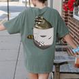 Raccoon Lover Women's T-Shirt - Animal Print | Comfort Colors Moss