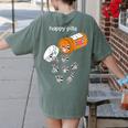 Raccoon Lover Women's T-Shirt - Happy Pills Back Print | Comfort Colors Moss
