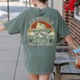 Raccoon Trash Panda T-Shirt - Women's Comfort Fit Back Print Moss
