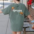 Raccoon Whisperer Women's T-Shirt - Cute Back Print for Animal Lovers Moss