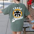 Raccoon Women's T-Shirt - Fun Back Print Tee Moss