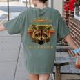 Racoon Trash Panda Cartoon Women's T-Shirt | Fun Back Print Moss