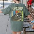 Retro Raccoon Lover Women's Camping T-Shirt | Comfy Back Print Moss
