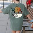 Retro Raccoon Women's T-Shirt | Vintage Style | Comfy Back Print Moss