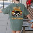 Save The Raccoons Women's Comfort T-Shirt - Fun Back Print Moss