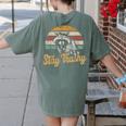 Stay Trashy Opossum Raccoon Meme Women's Back Print Tee Moss
