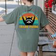 Trash Panda Raccoon Women's T-Shirt – Cozy Back Print Design Moss