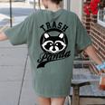 Trash Panda Raccoon Women's T-Shirt - Eco Meme Back Print Moss