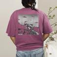 Alien UFO Raccoon Women's T-Shirt - Comfort Colors Back Print Berry