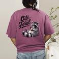 Feral Panda Raccoon Women's Comfort Tee - Cute Back Print Apparel Berry