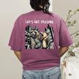 Let's Get Trashed Raccoon & Opossum Women's T-Shirt - Fun Party Style Berry