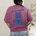 Moody Raccoon Women's T-Shirt - Fun Meme Design | Trash Panda Berry