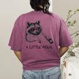 Moonlit Raccoon - Women's T-Shirt | Comfort Colors, Wildlife Back Print Berry