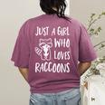 Raccoon Lover Women's T-Shirt | Cute Back Print Comfort Colors Berry