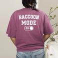 Raccoon Mode Comfort Colors T-Shirt | Trash Panda Animal Lover Back Print Berry