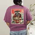 Raccoon Ramen Anime Women's T-Shirt | Cute Japanese Back Print Berry