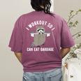 Raccoon Trash Panda Workout T-Shirt for Women | Back Print Berry