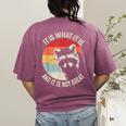 Raccoon Vintage Comfort Women's Tee - Fun Back Print Berry