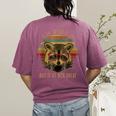 Racoon Trash Panda Cartoon Women's T-Shirt | Fun Back Print Berry