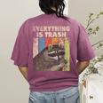 Retro Raccoon Lover Women's Camping T-Shirt | Comfy Back Print Berry