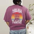 Retro Raccoon Women's T-Shirt - Save The Trash Pandas Design Berry