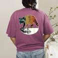 Retro Raccoon Women's T-Shirt | Vintage Style | Comfy Back Print Berry