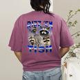 Rizz Em with Tism Raccoon Meme Women's T-Shirt - Fun Back Print Berry