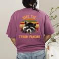 Save The Raccoons Women's Comfort T-Shirt - Fun Back Print Berry
