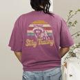 Stay Trashy Opossum Raccoon Meme Women's Back Print Tee Berry