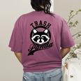 Trash Panda Raccoon Women's T-Shirt - Eco Meme Back Print Berry