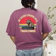 Trash Panda Raccoon Women's T-Shirt - Fun Back Print | Animal Lovers Berry