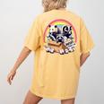 Adopt A Street Cat T-Shirt | Vintage Raccoon & Skunk Women's Top Mustard