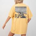 Alien UFO Raccoon Women's T-Shirt - Comfort Colors Back Print Mustard
