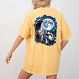 Animal Meme Women's T-Shirt - Moonlit Opossum & Raccoon Design Mustard