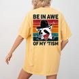 Be In Awe Of My 'Tism | Vintage Raccoon Autism Women's T-Shirt Mustard