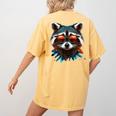 Cool Raccoon Women's T-Shirt | Comfy Back Print Design Mustard