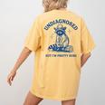 Cowboy Raccoon Meme T-Shirt for Women - Fun Graphic Tee Mustard