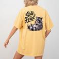Feral Panda Raccoon Women's Comfort Tee - Cute Back Print Apparel Mustard