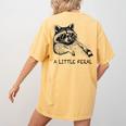 Moonlit Raccoon - Women's T-Shirt | Comfort Colors, Wildlife Back Print Mustard