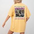 Raccoon Meme Women's T-Shirt - Humor & Comfort for Every Day Mustard