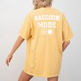 Raccoon Mode Comfort Colors T-Shirt | Trash Panda Animal Lover Back Print Mustard