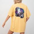 Raccoon Moonlight Women's T-Shirt - Cozy Back Print Unisex Style Mustard