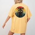 Raccoon-Themed Comfort Colors Women's T-Shirt | Unique Back Print Mustard